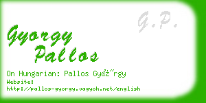 gyorgy pallos business card